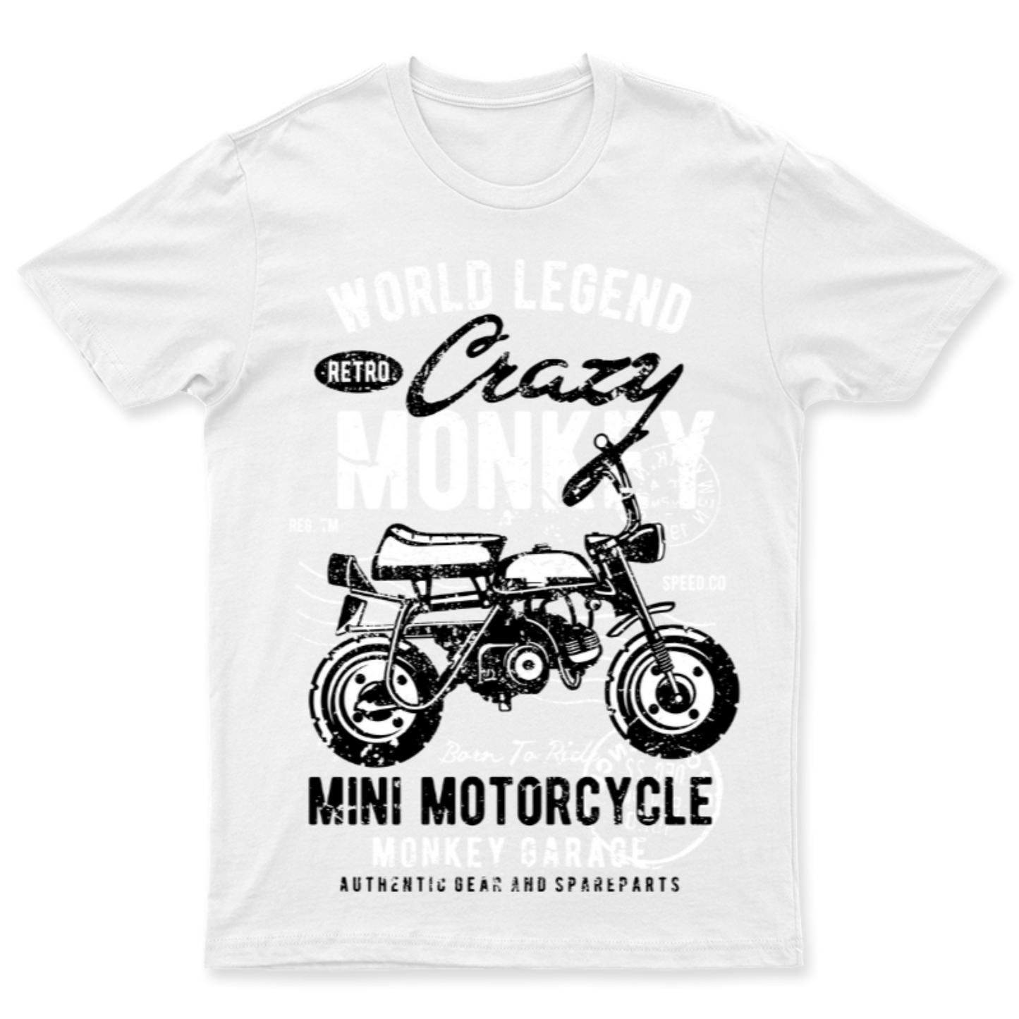Playera Crazy Monkey Motorcycle - Hombre