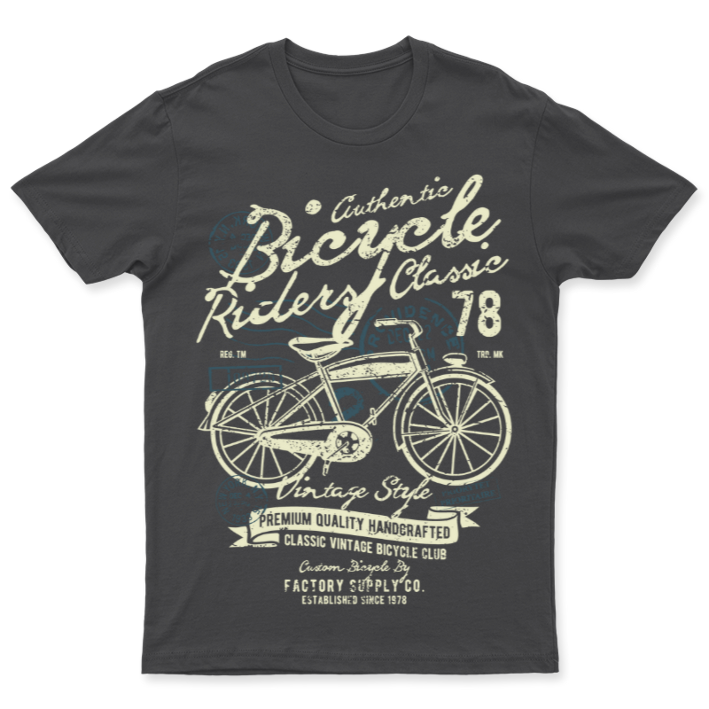 Playera Vintage Bicycle Riders - Hombre