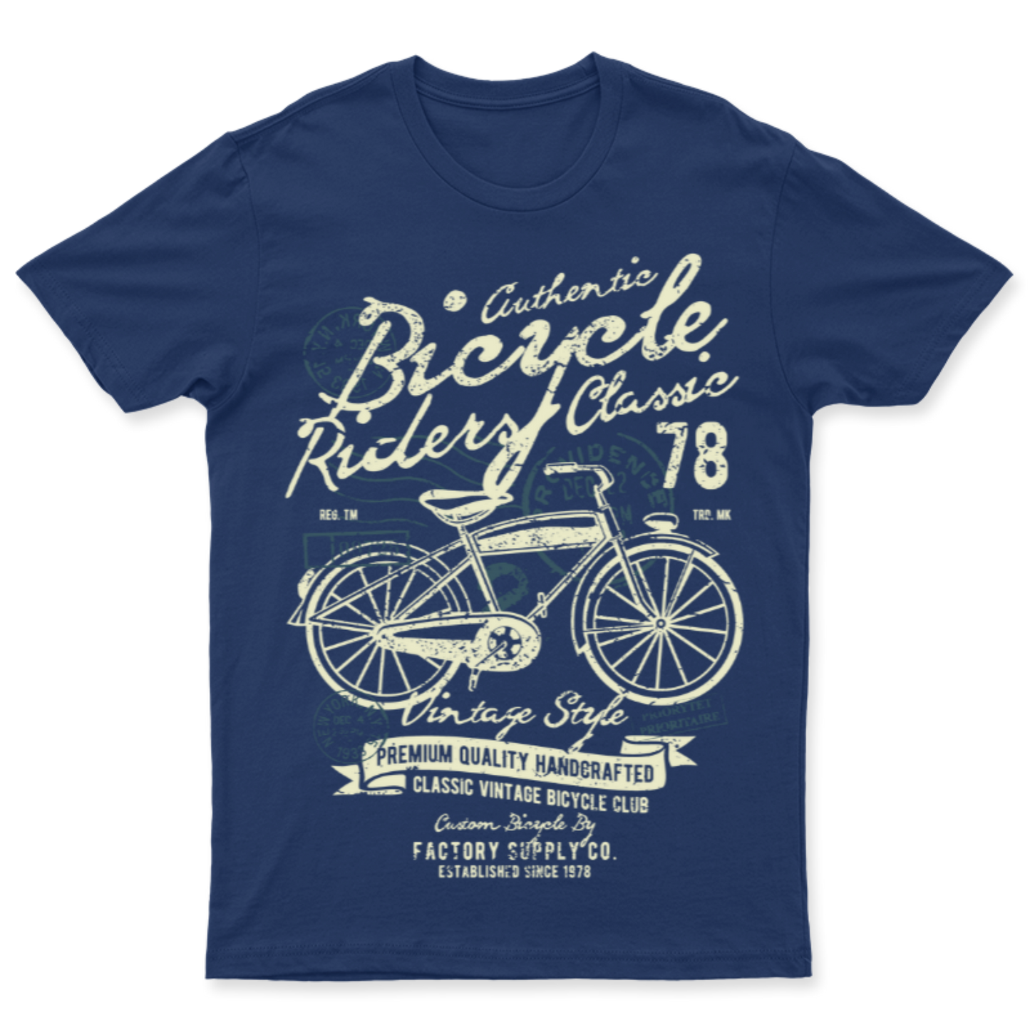 Playera Vintage Bicycle Riders - Hombre