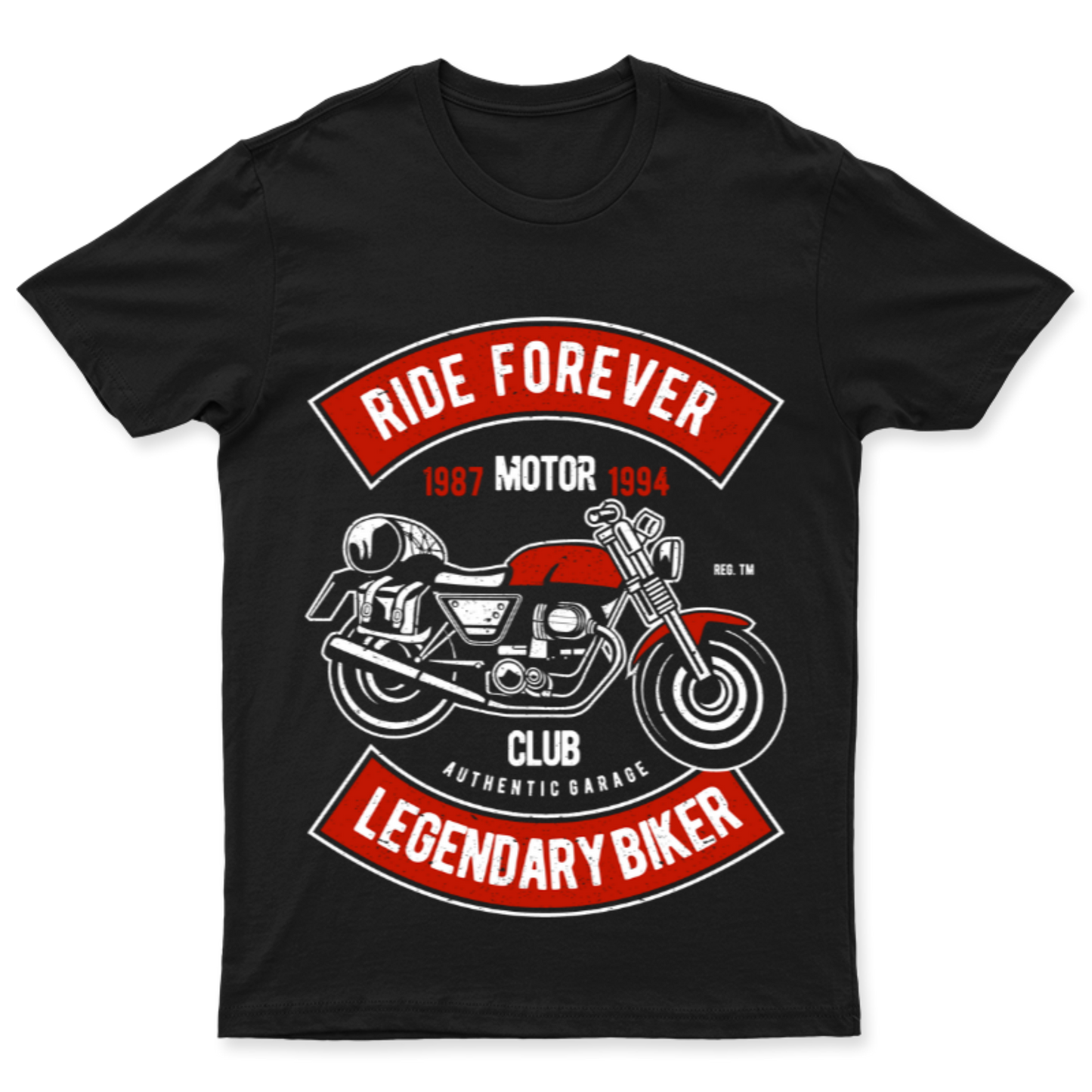 Playera Vintage Ride Forever - Hombre