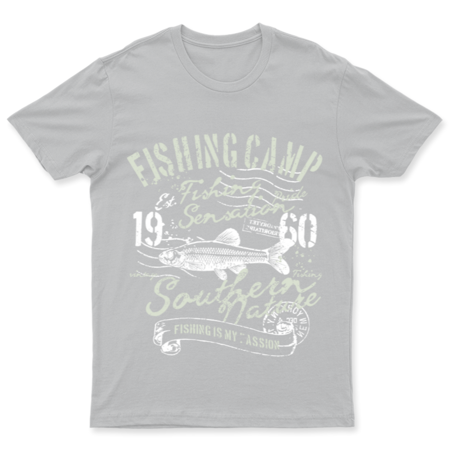 Playera Vintage Fishing Camp - Hombre