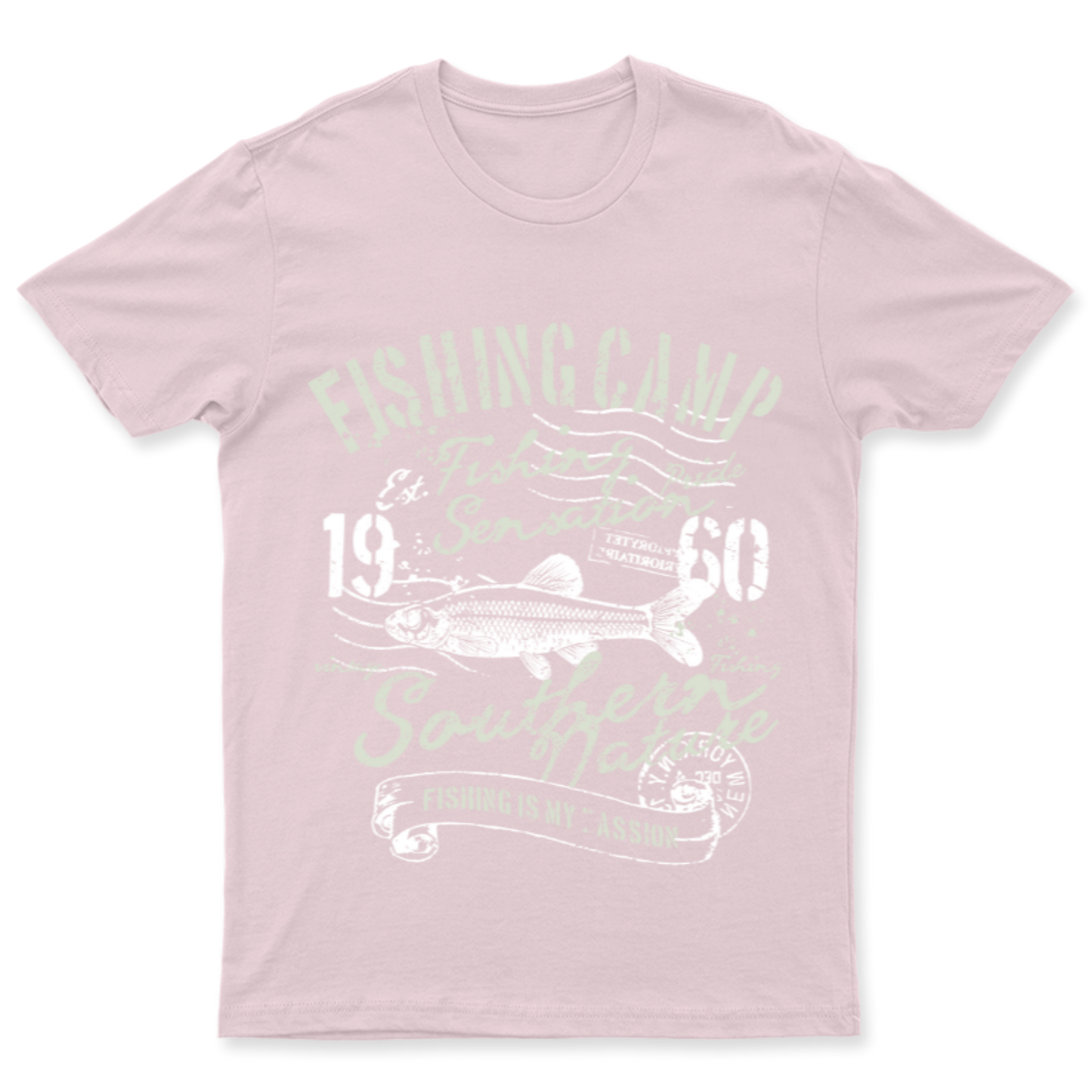Playera Vintage Fishing Camp - Hombre