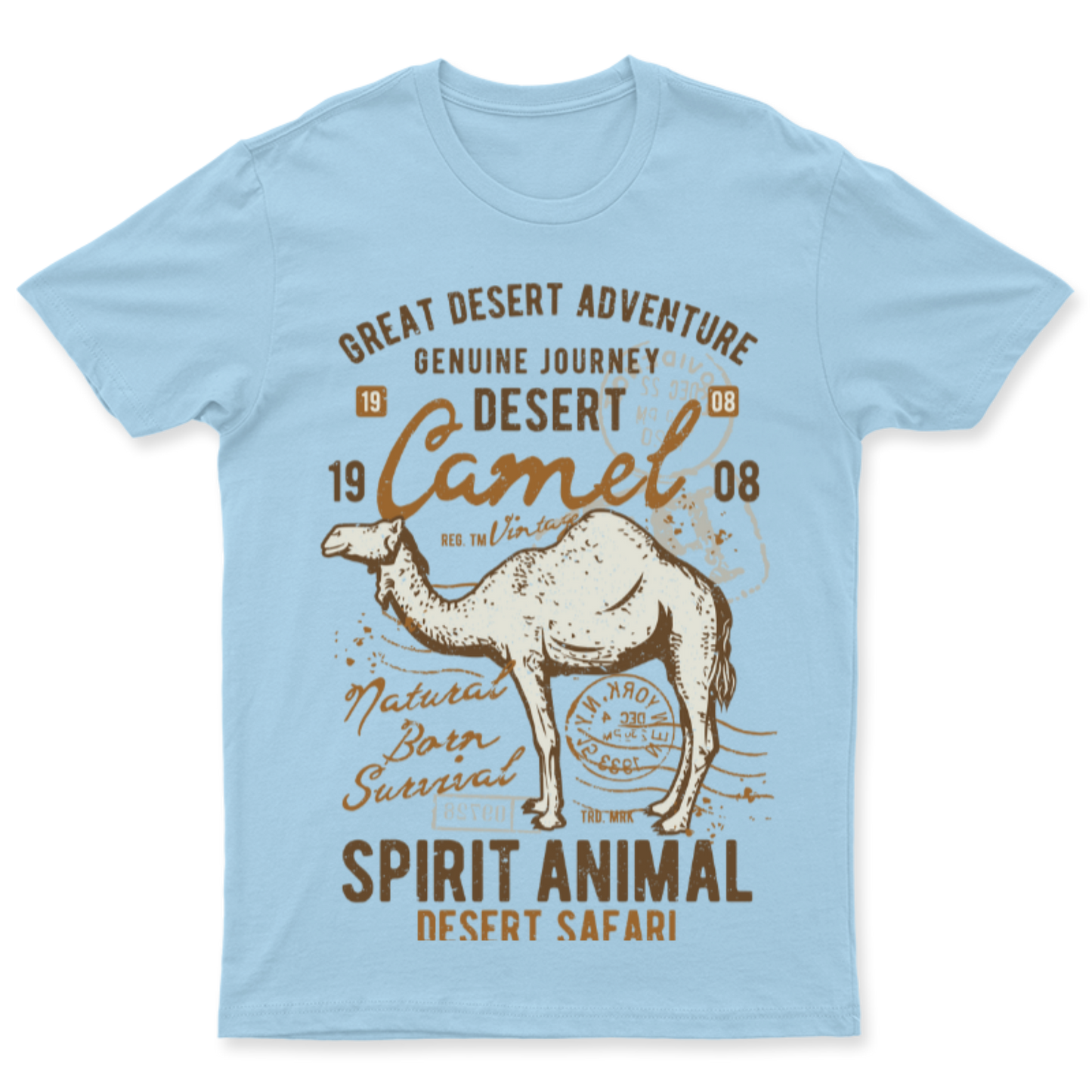 Playera Vintage Desert Camel - Hombre