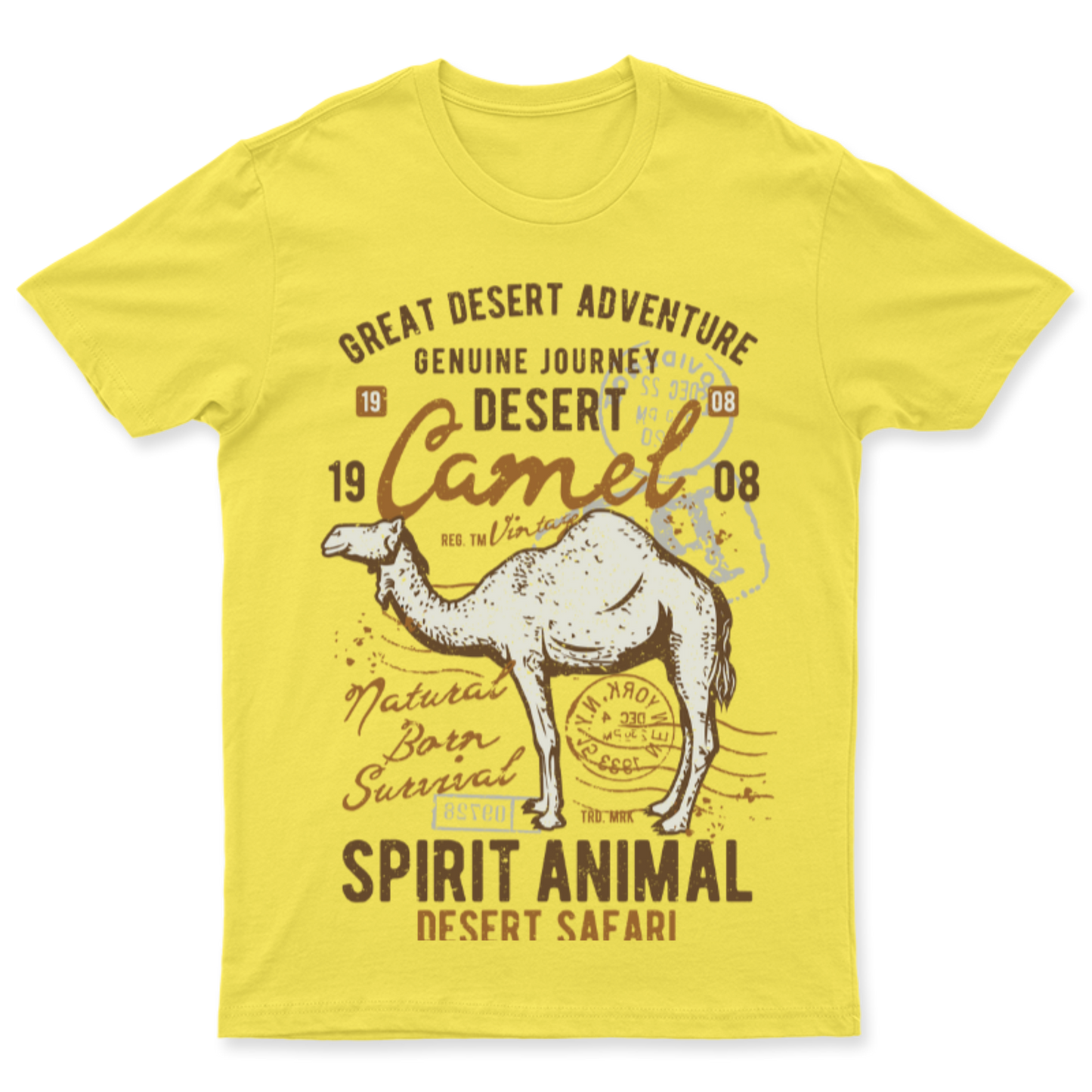 Playera Vintage Desert Camel - Hombre