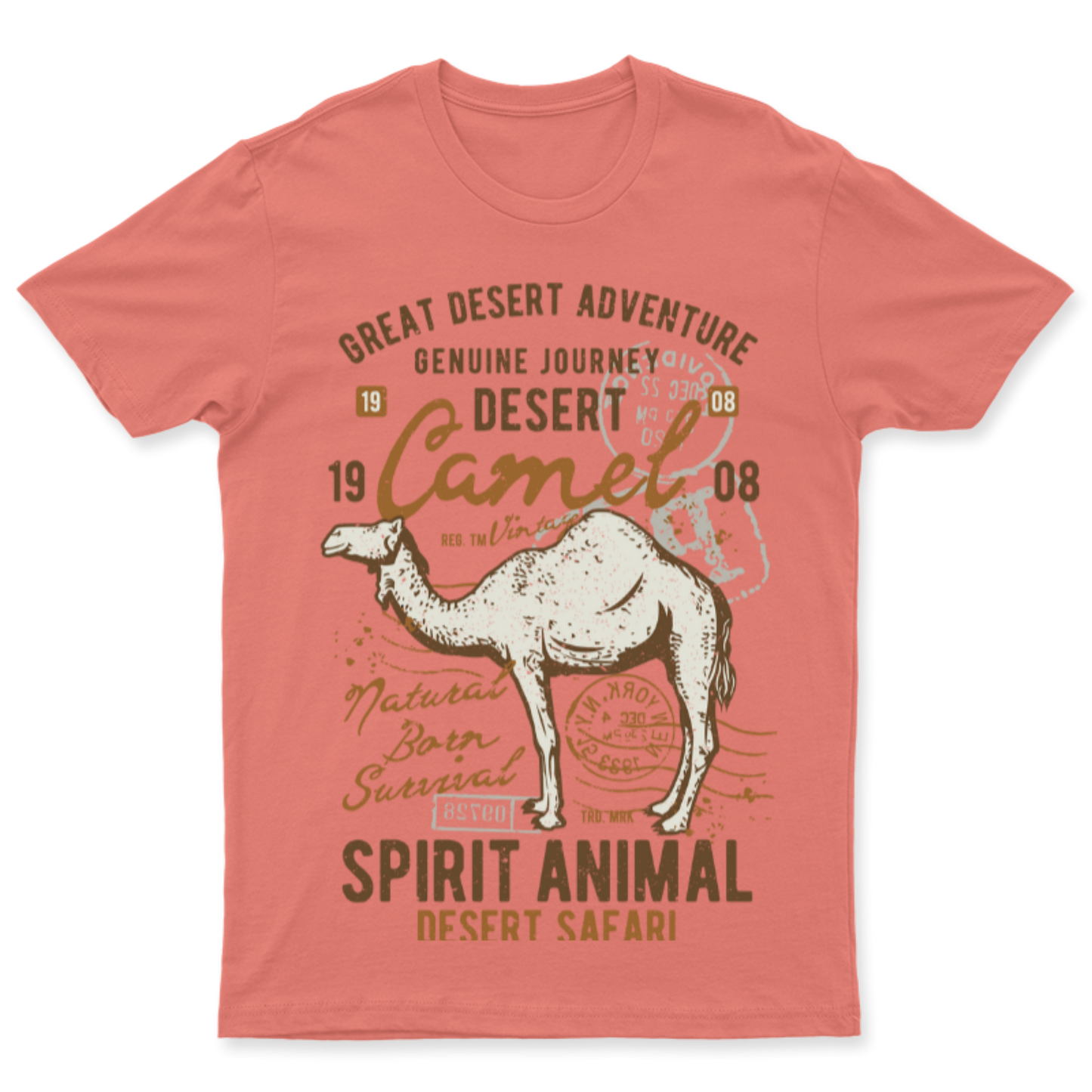 Playera Vintage Desert Camel - Hombre