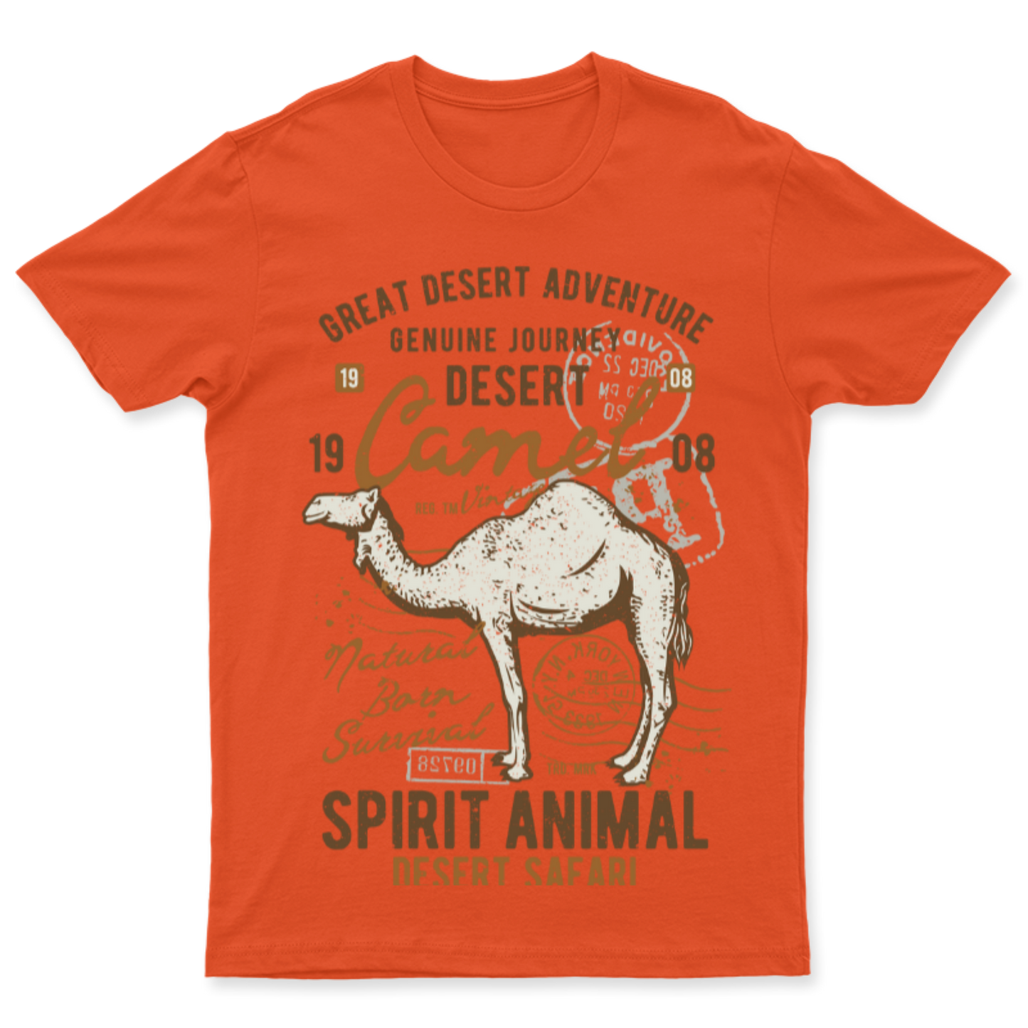 Playera Vintage Desert Camel - Hombre