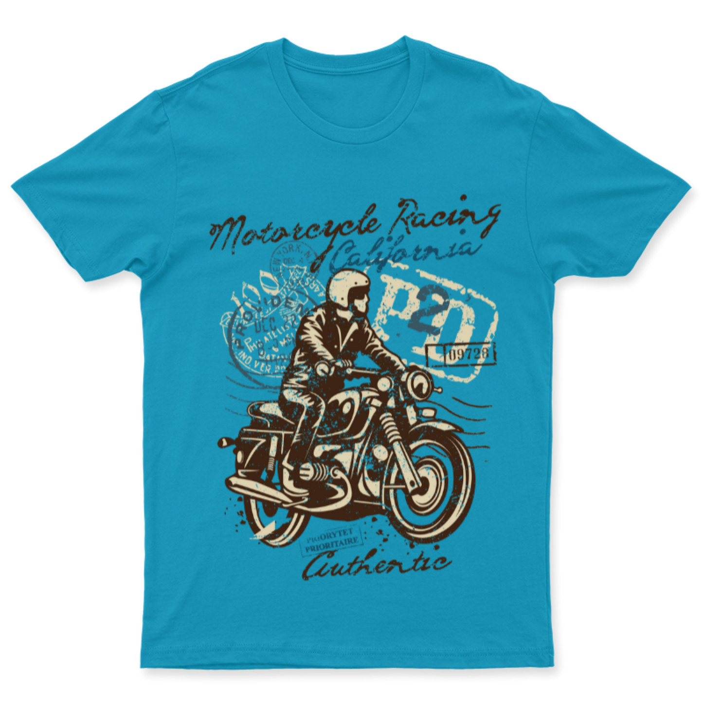 Playera Vintage Motorcycle Racing - Hombre