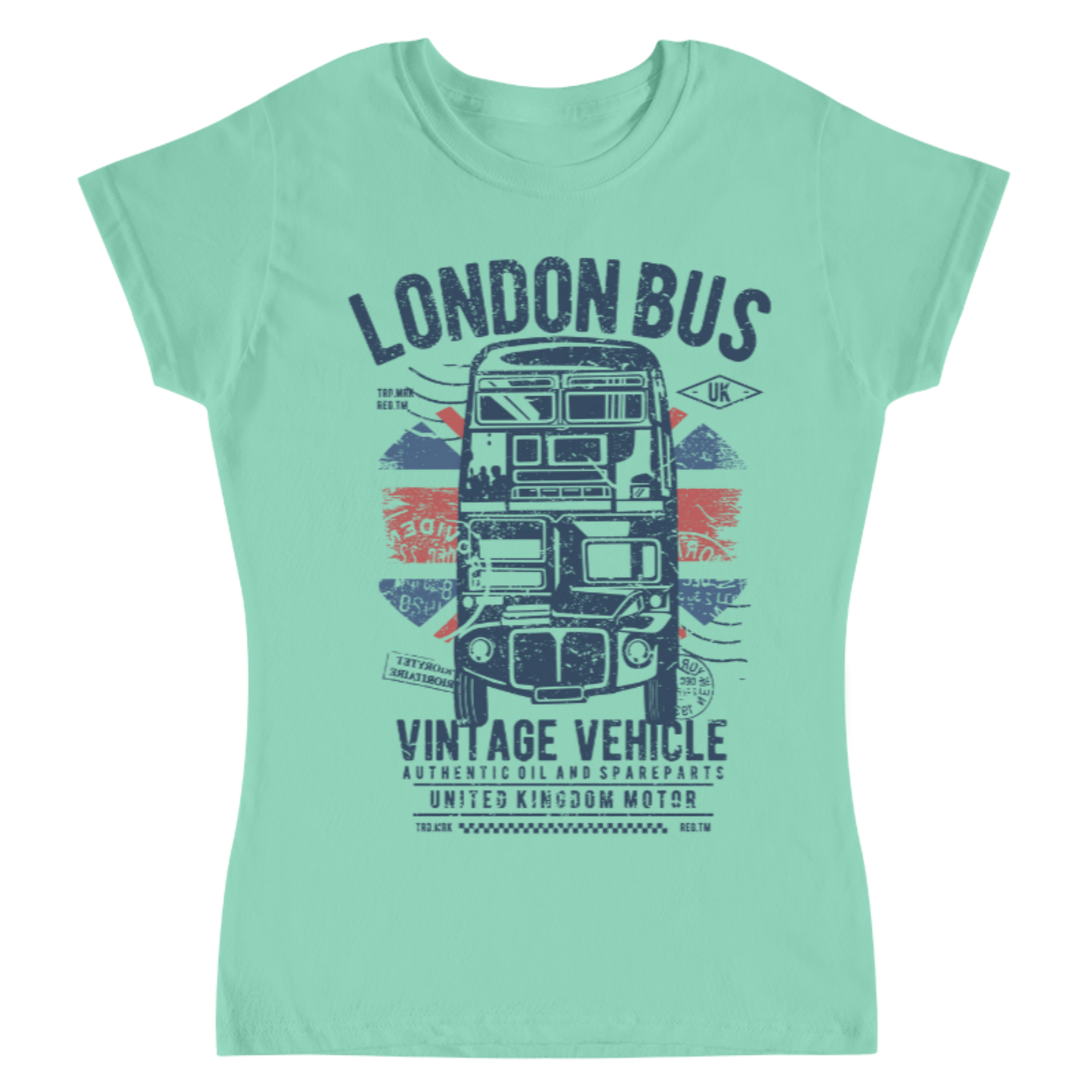 Playera Vintage London Bus - Mujer
