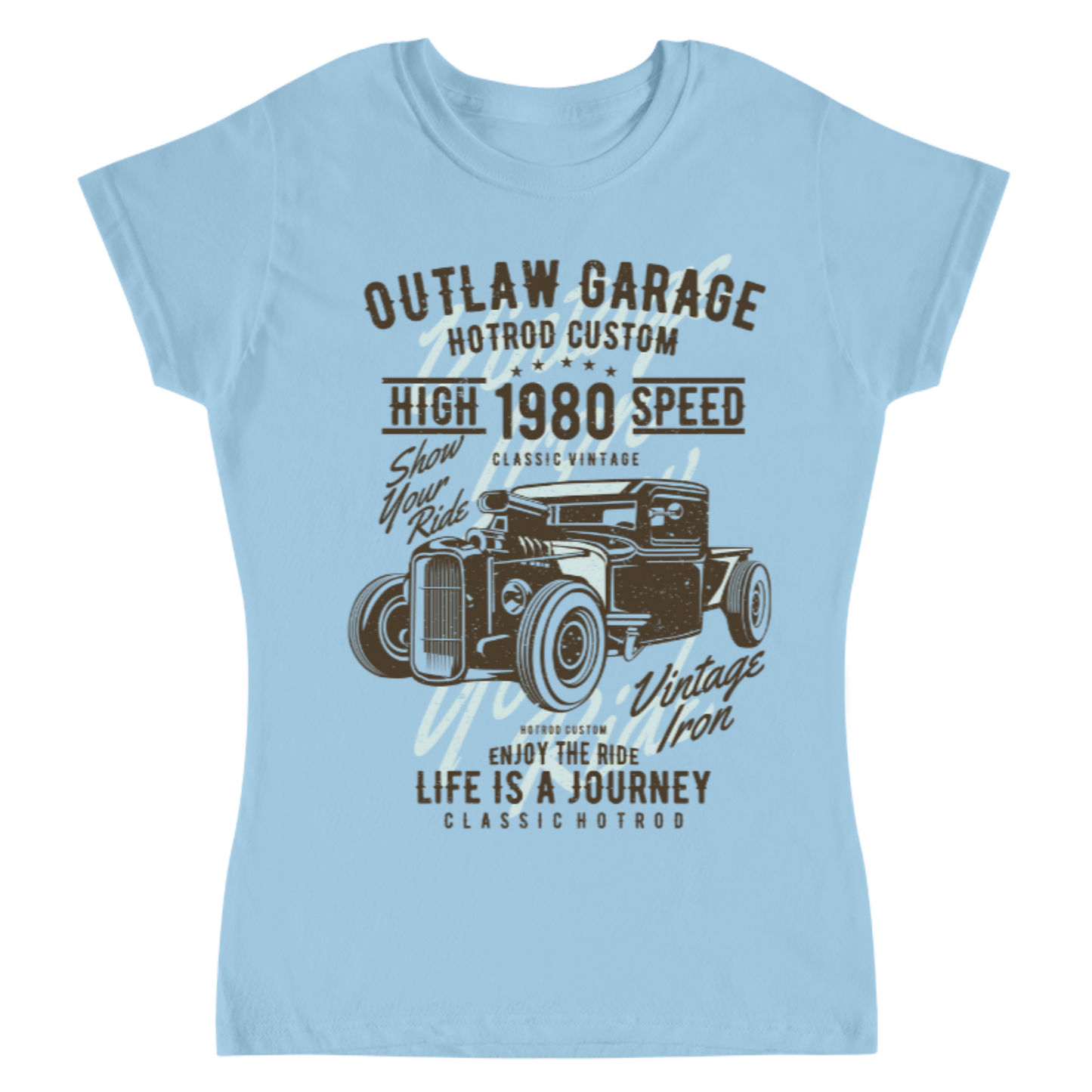 Playera Vintage Outlaw Garage - Mujer