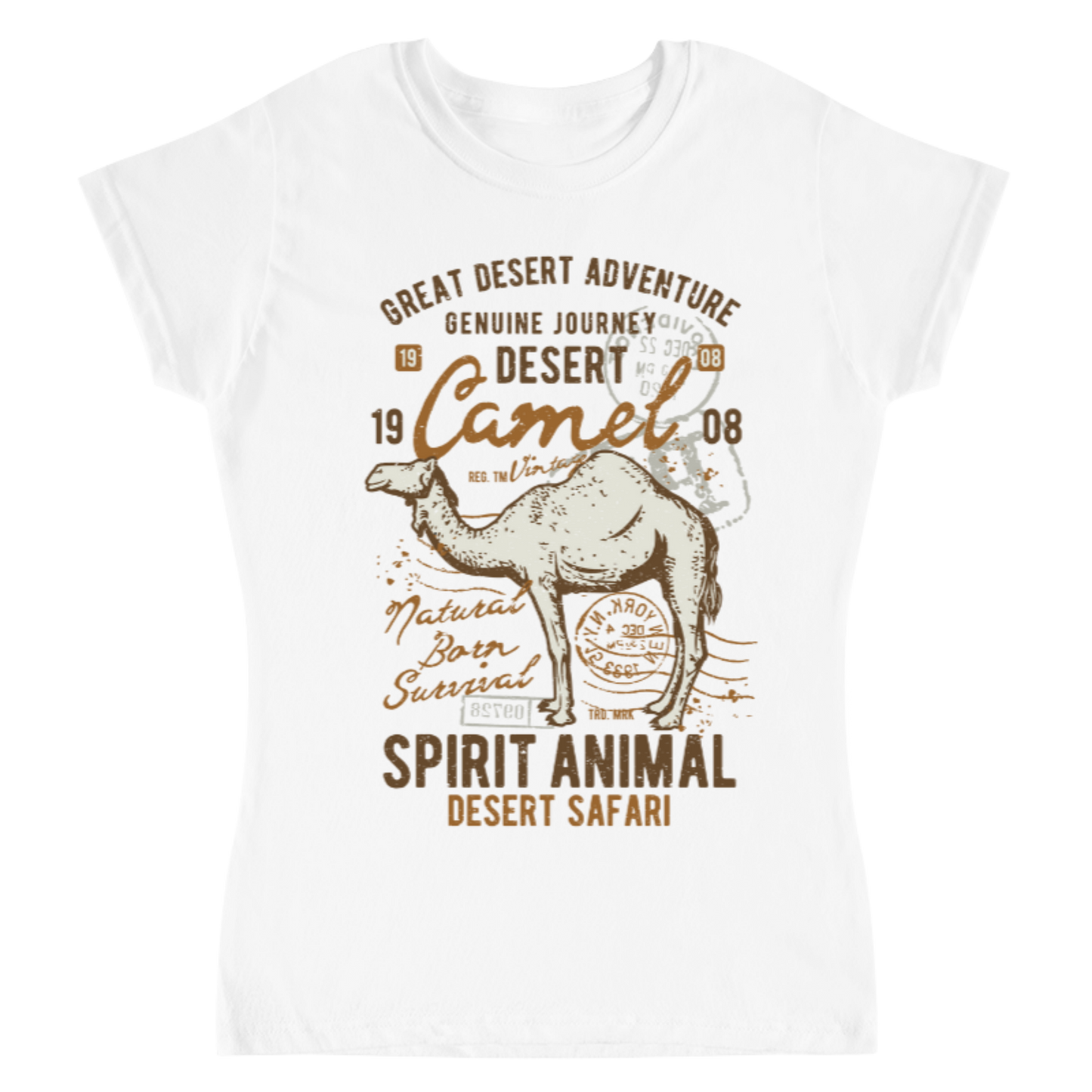 Playera Vintage Desert Camel - Mujer