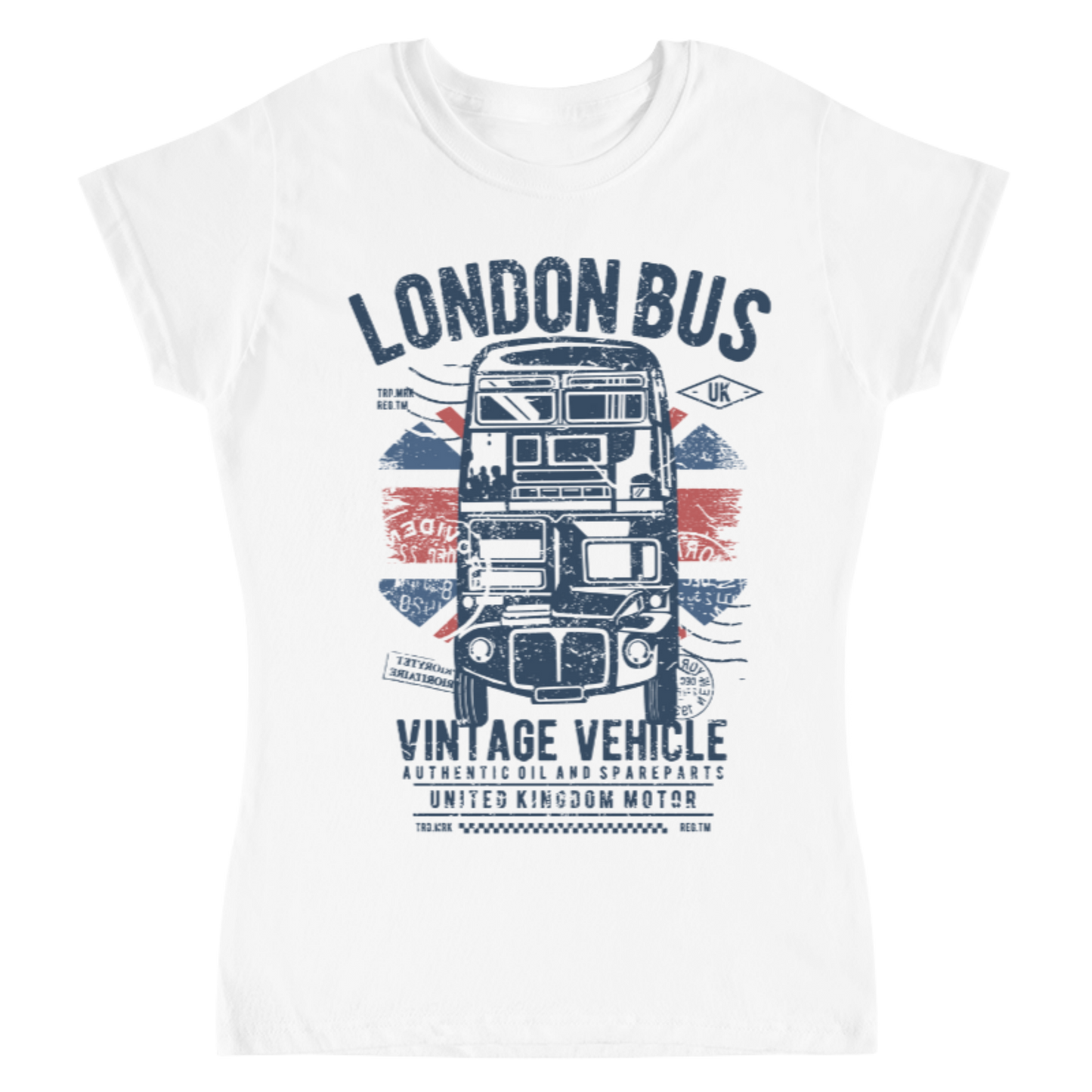 Playera Vintage London Bus - Mujer