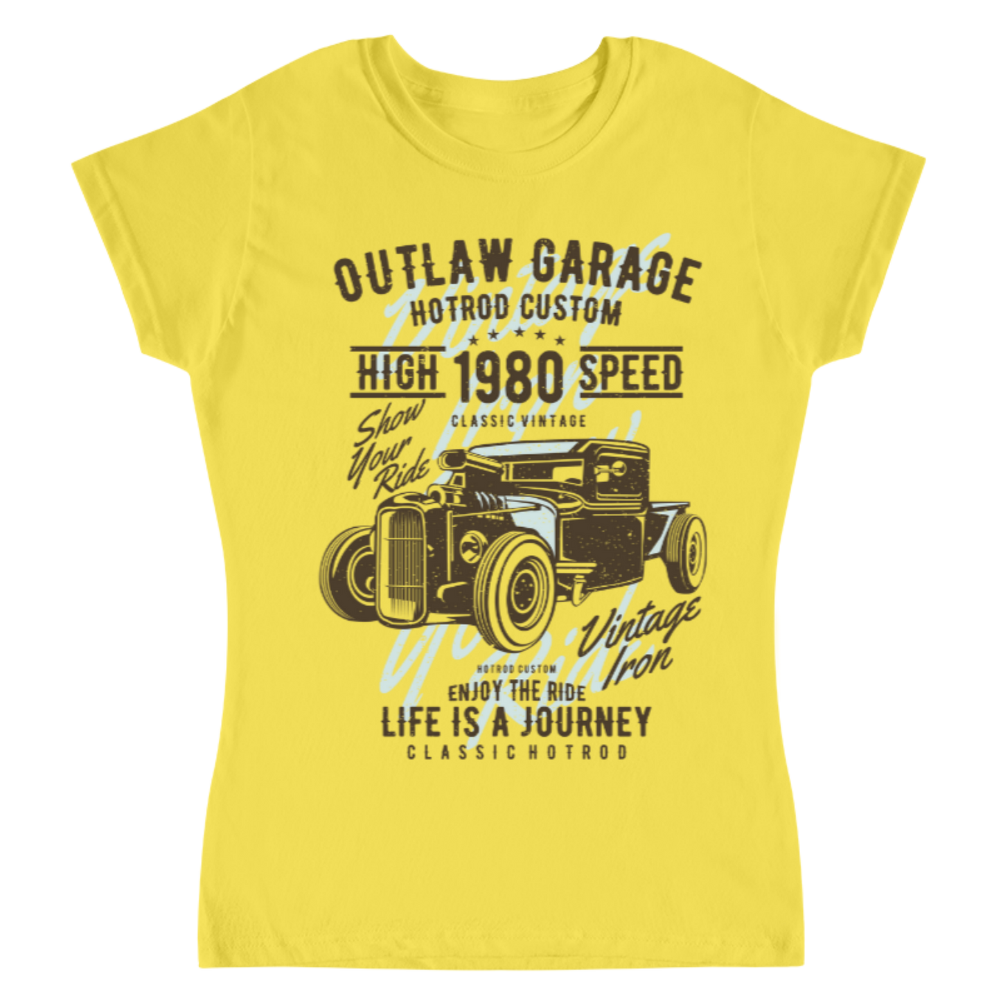 Playera Vintage Outlaw Garage - Mujer