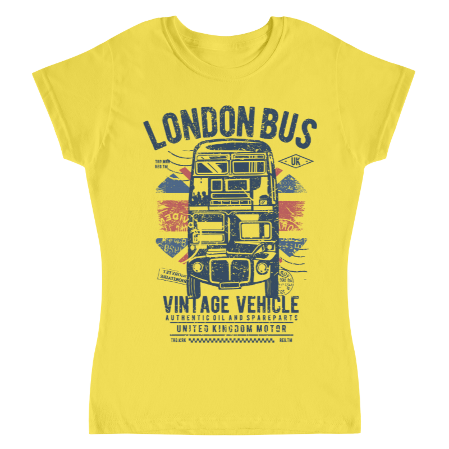 Playera Vintage London Bus - Mujer