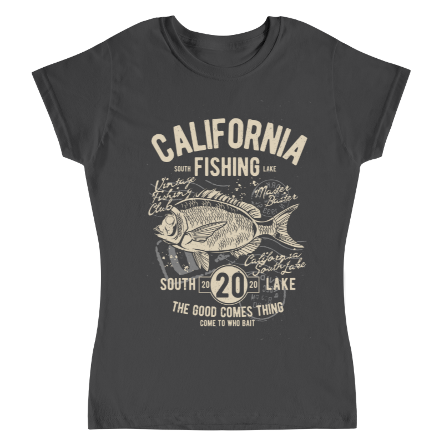Playera Vintage California Fishing - Mujer