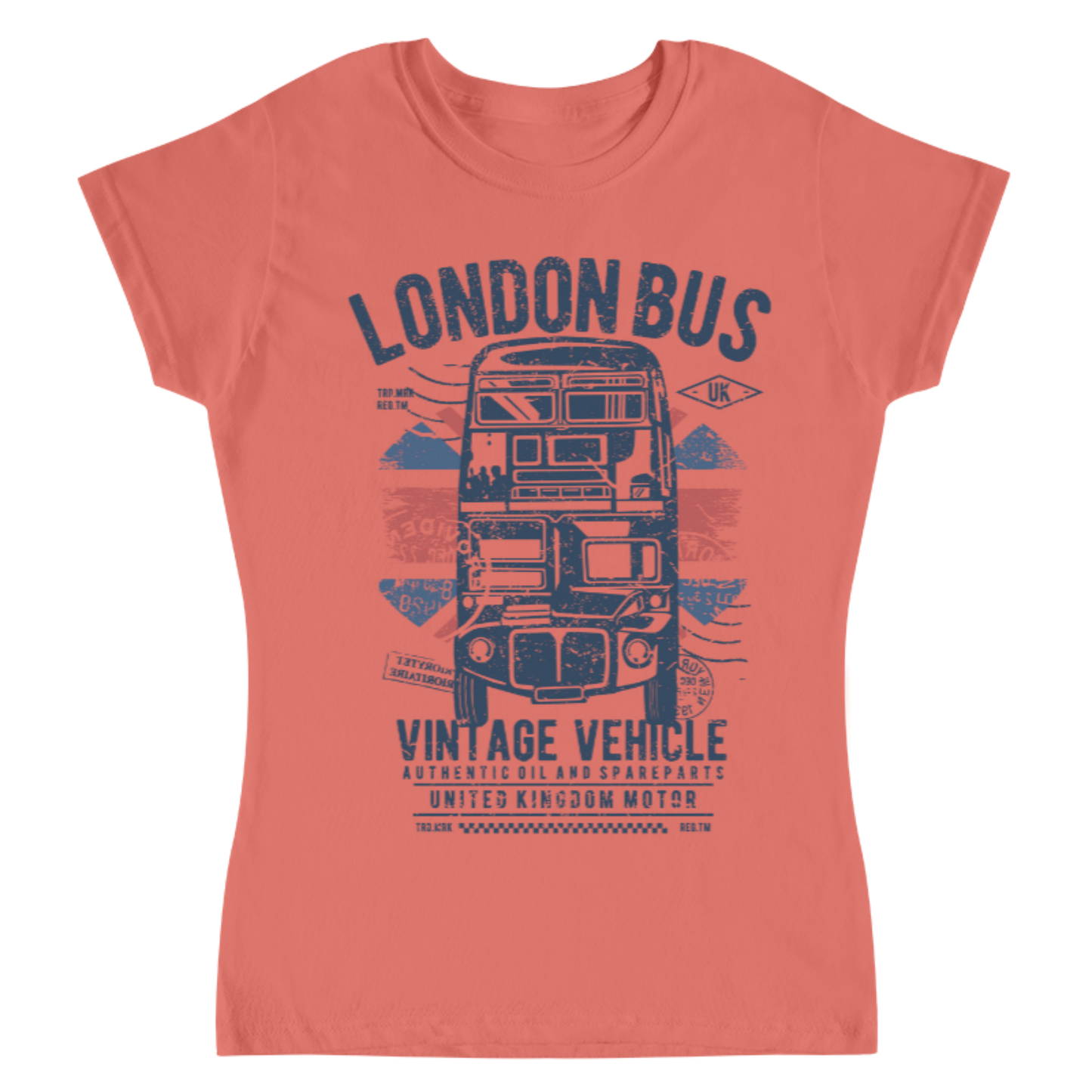 Playera Vintage London Bus - Mujer