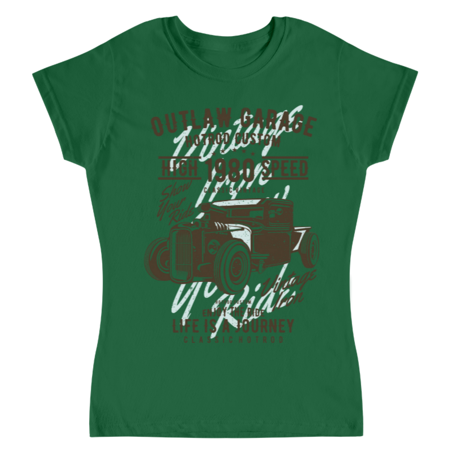 Playera Vintage Outlaw Garage - Mujer