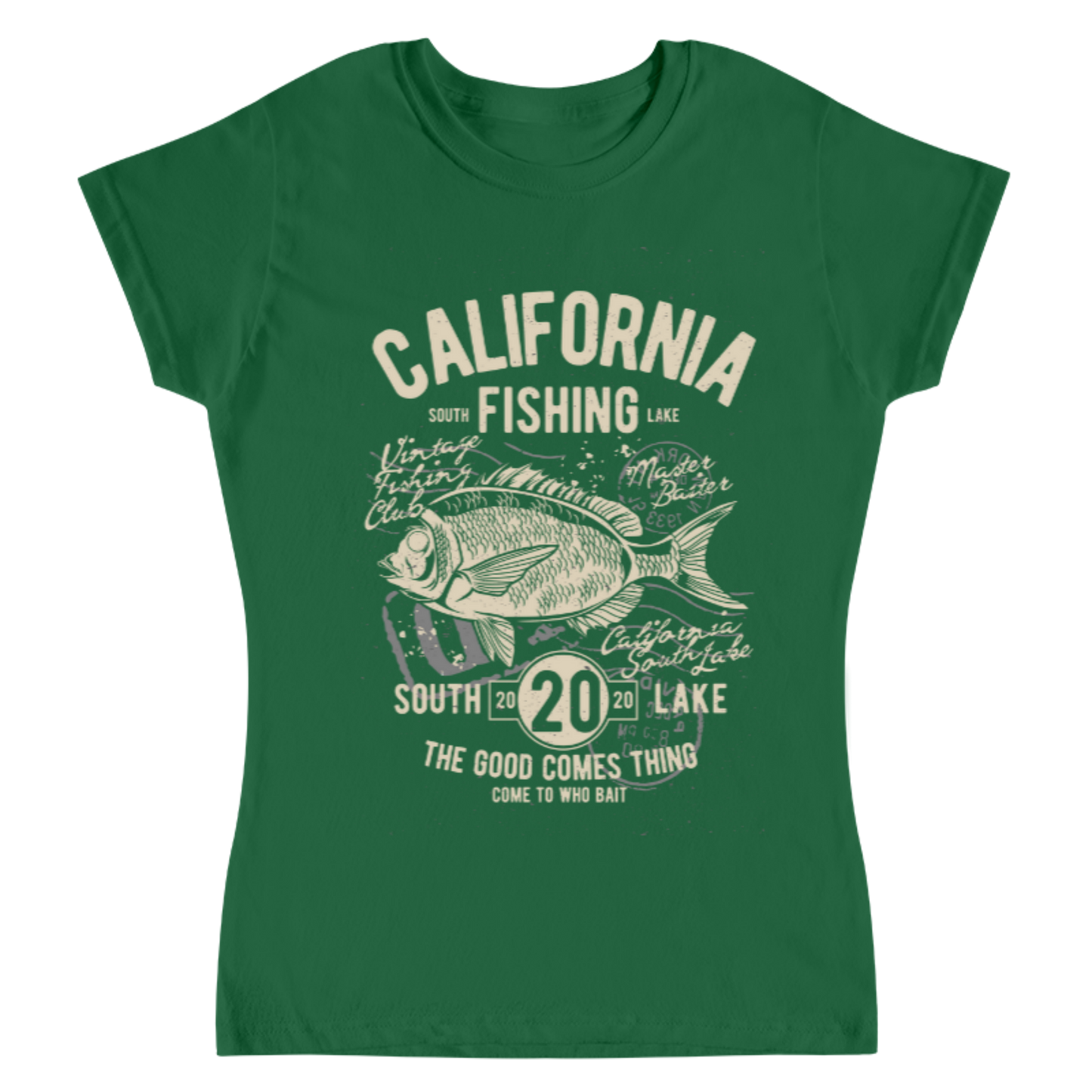 Playera Vintage California Fishing - Mujer