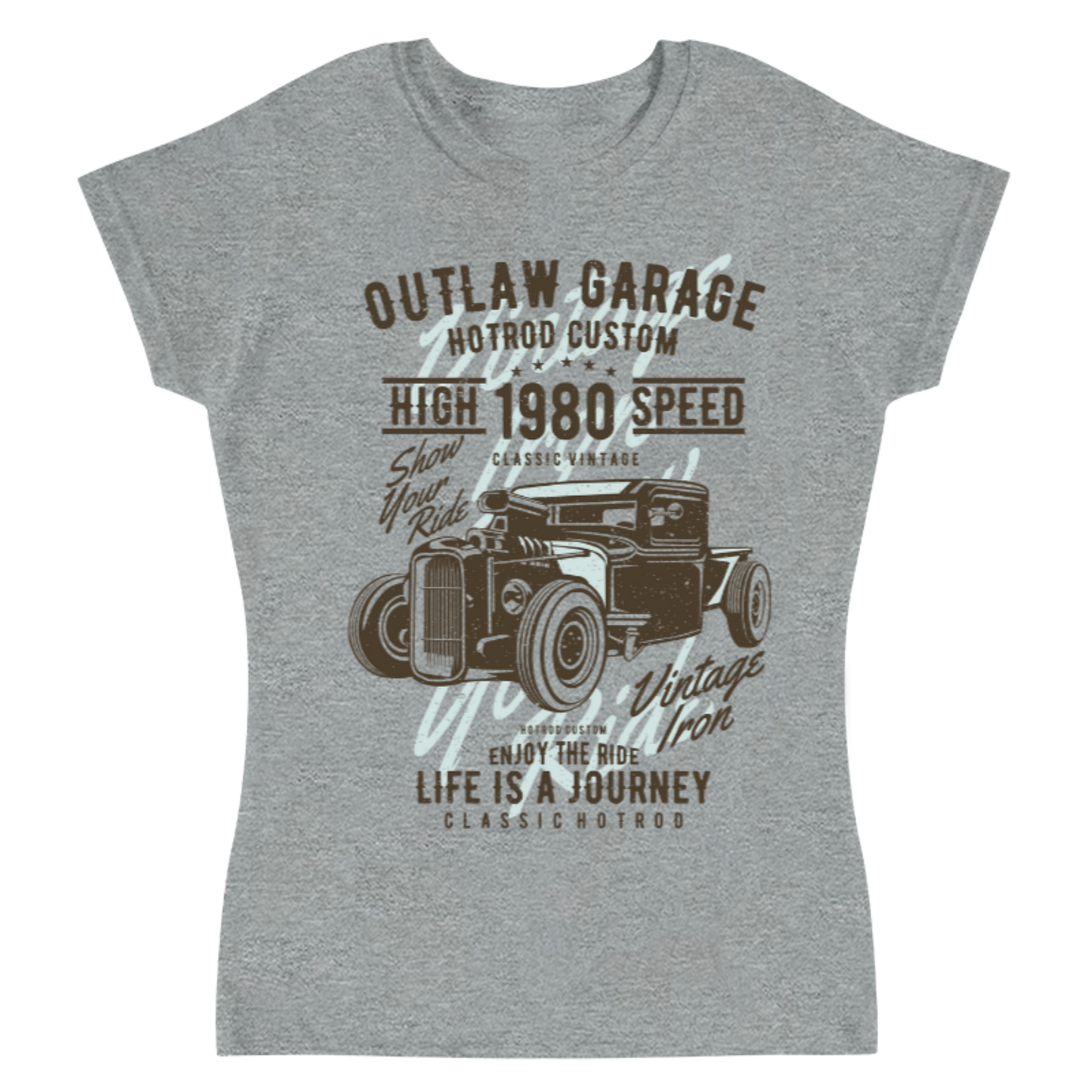 Playera Vintage Outlaw Garage - Mujer