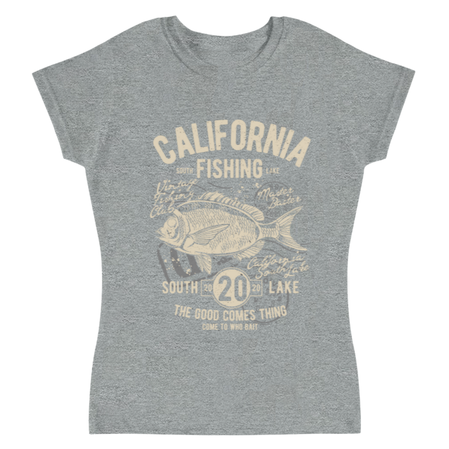 Playera Vintage California Fishing - Mujer