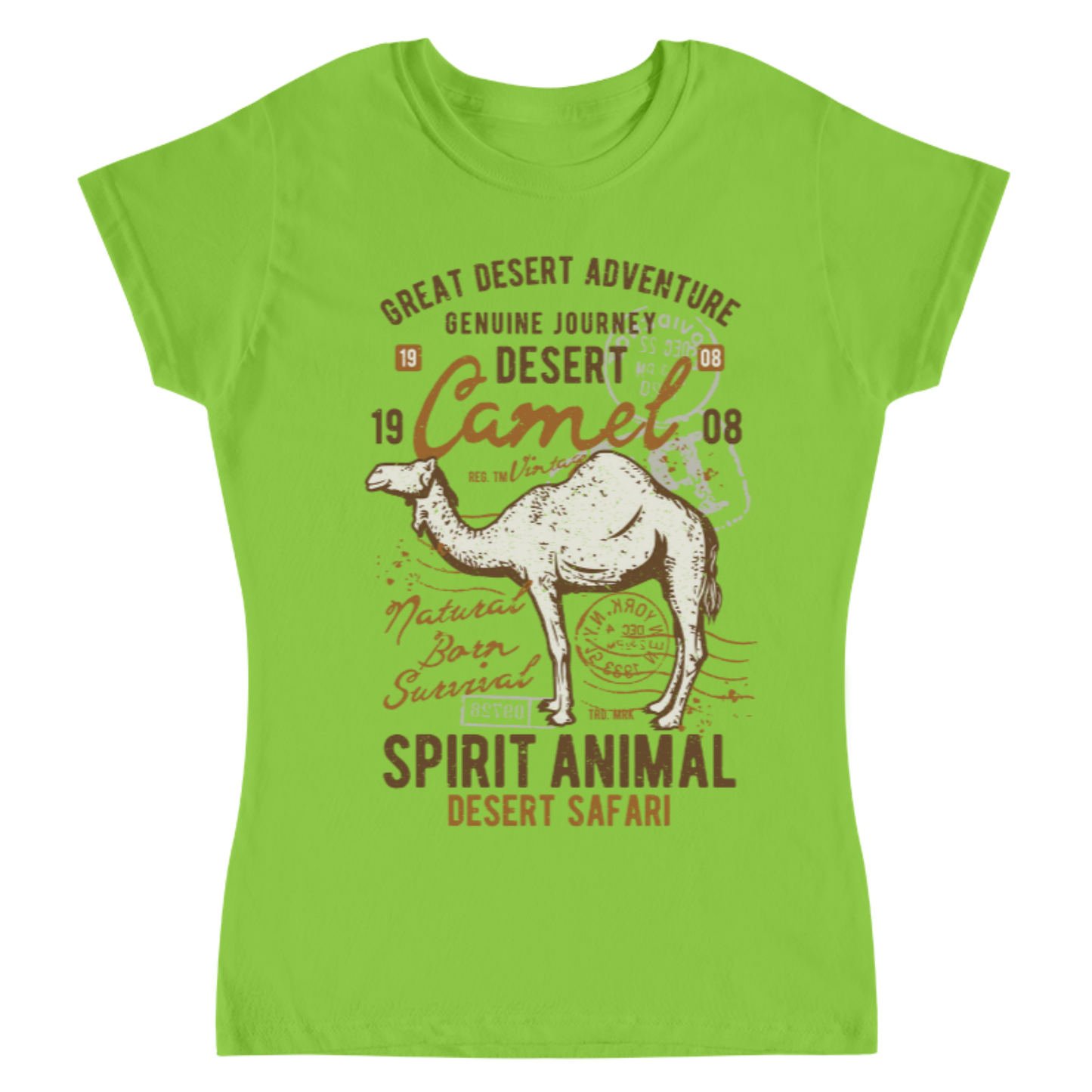 Playera Vintage Desert Camel - Mujer