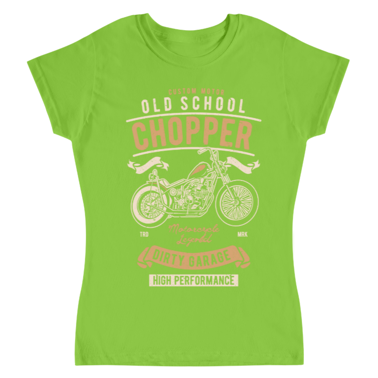 Playera Vintage Old School Chopper - Mujer