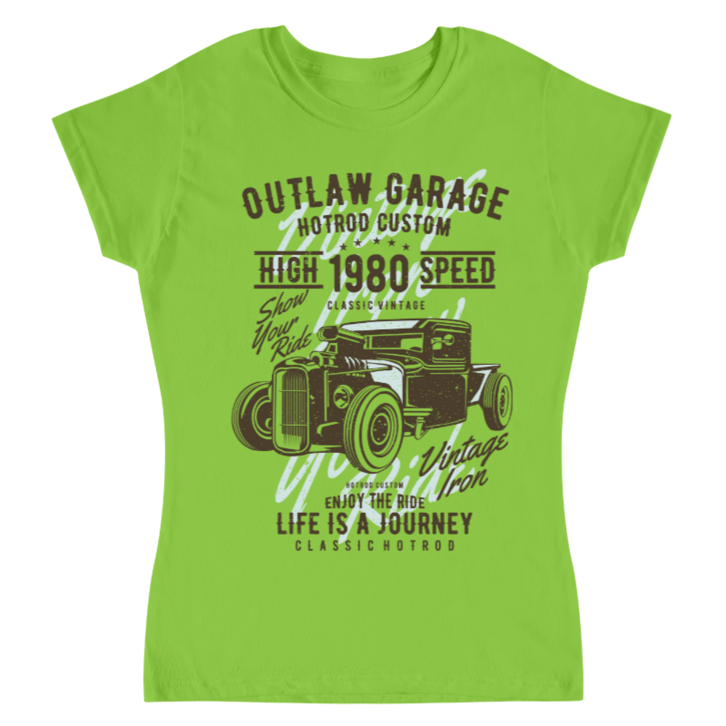 Playera Vintage Outlaw Garage - Mujer