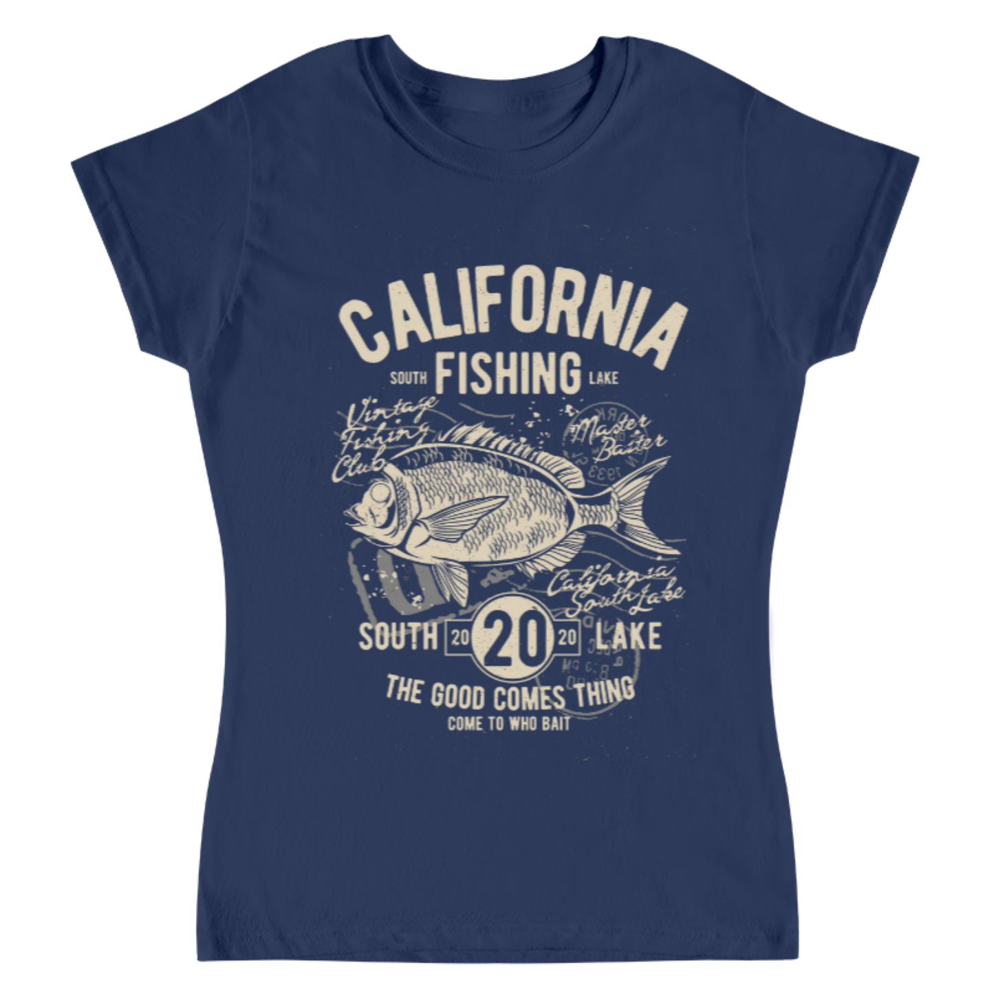 Playera Vintage California Fishing - Mujer