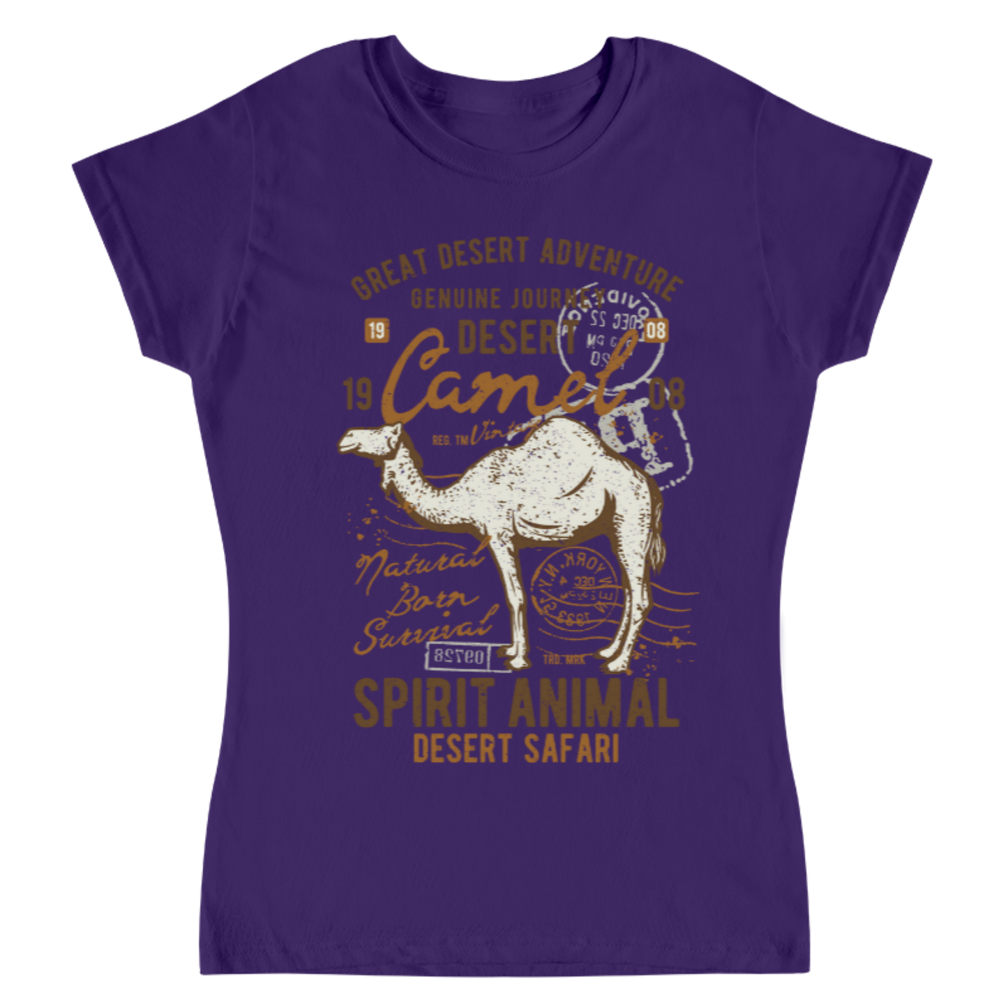 Playera Vintage Desert Camel - Mujer