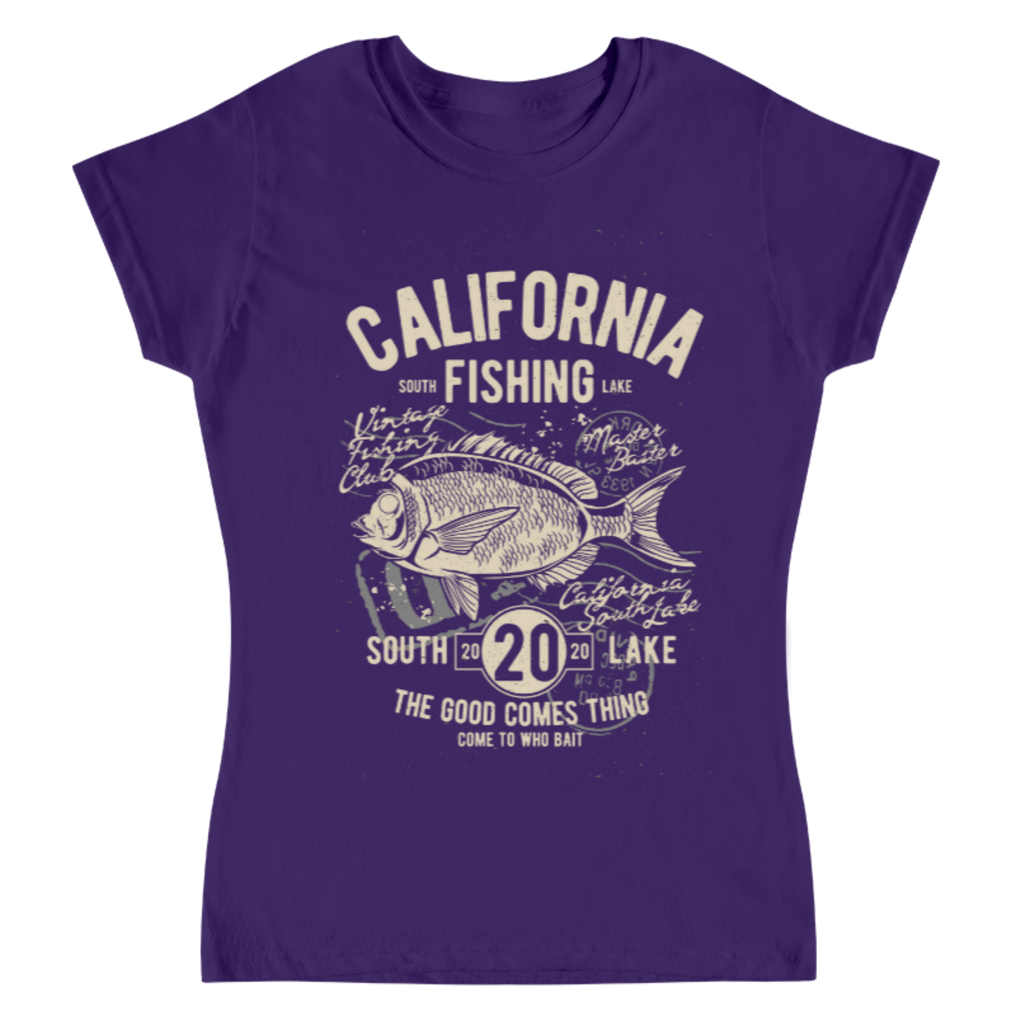 Playera Vintage California Fishing - Mujer