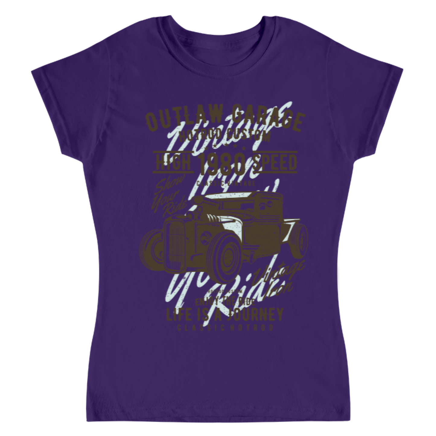 Playera Vintage Outlaw Garage - Mujer