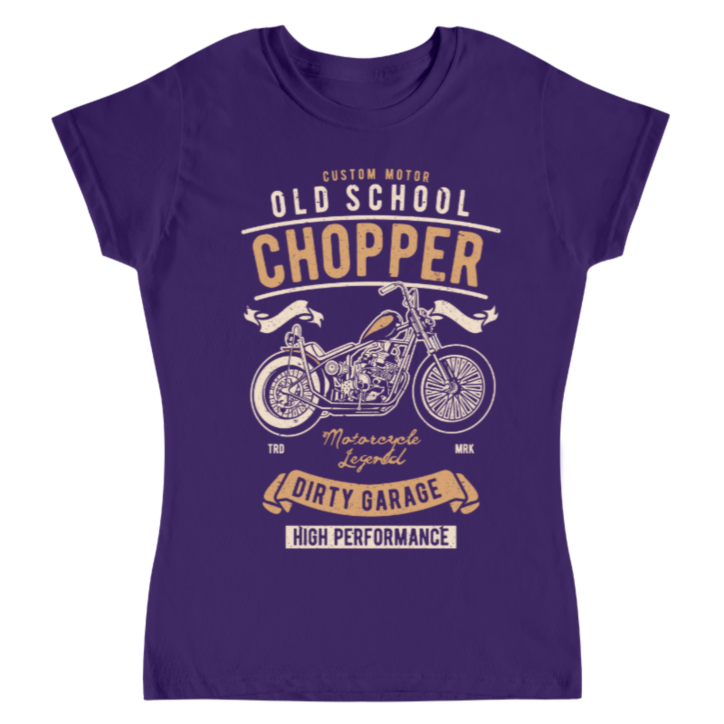 Playera Vintage Old School Chopper - Mujer