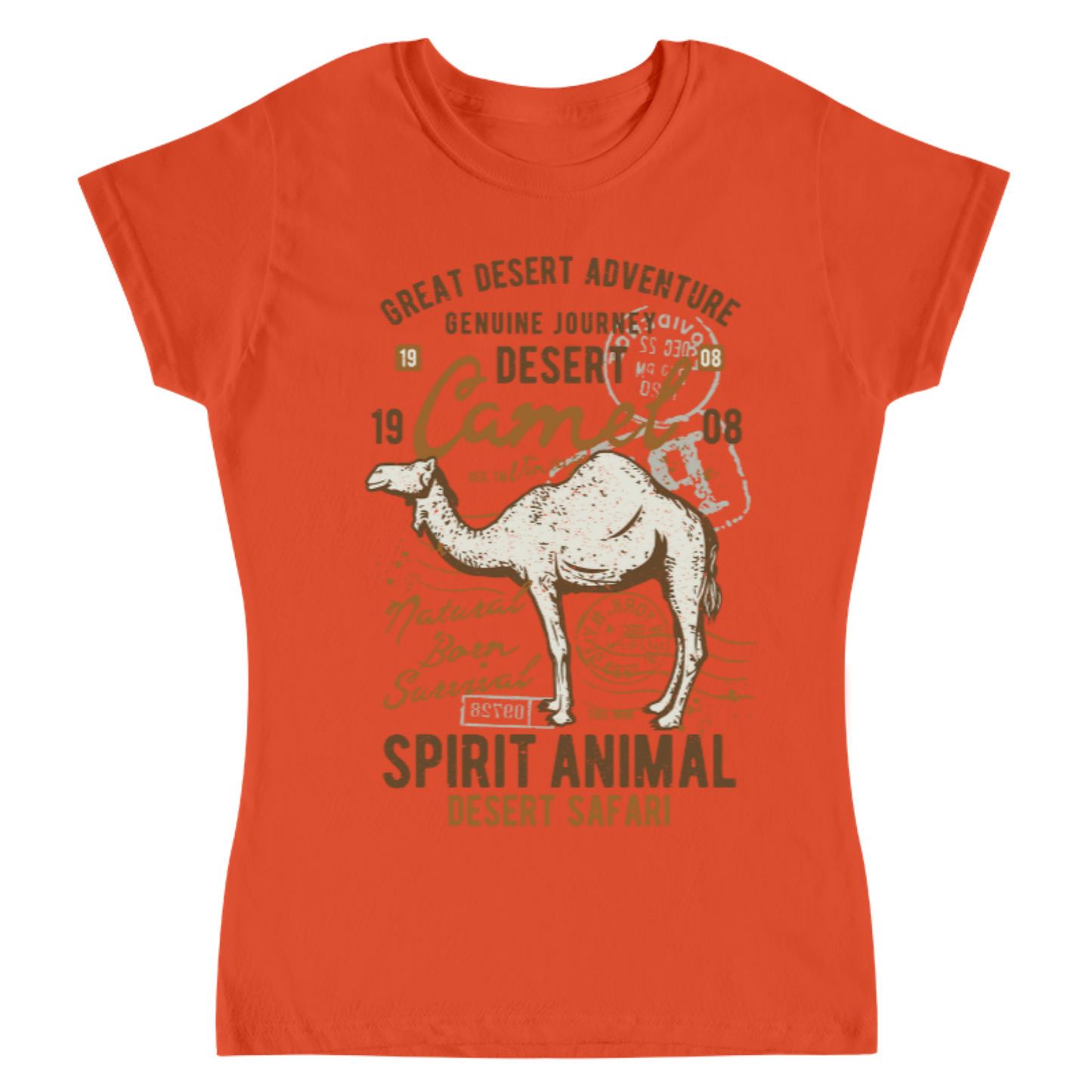 Playera Vintage Desert Camel - Mujer