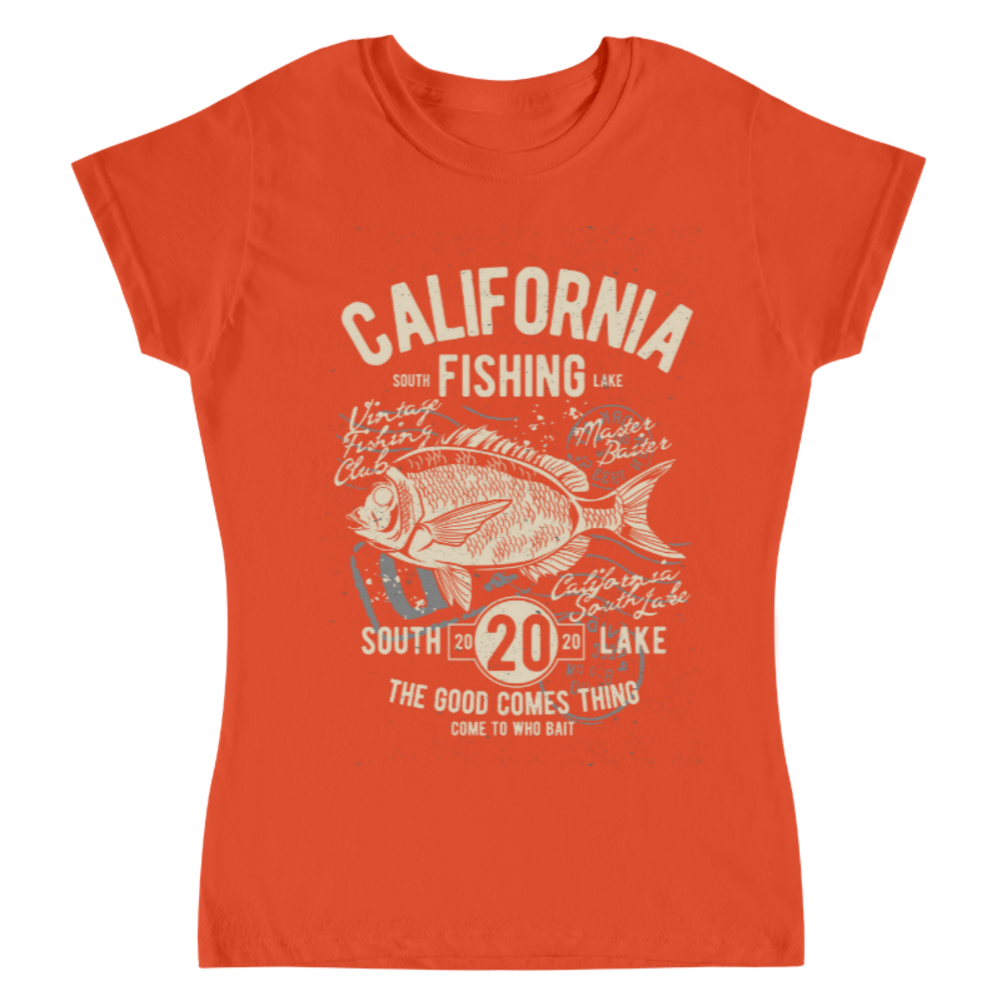 Playera Vintage California Fishing - Mujer
