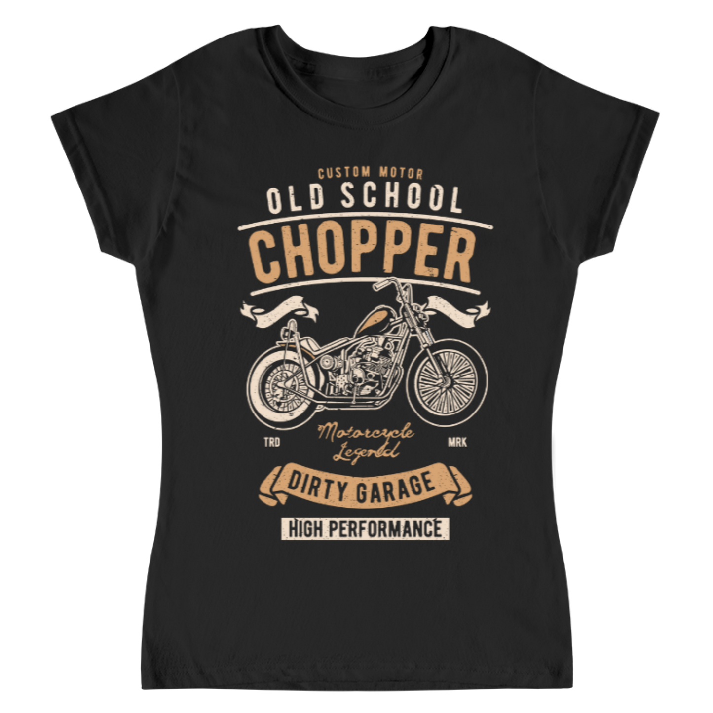 Playera Vintage Old School Chopper - Mujer
