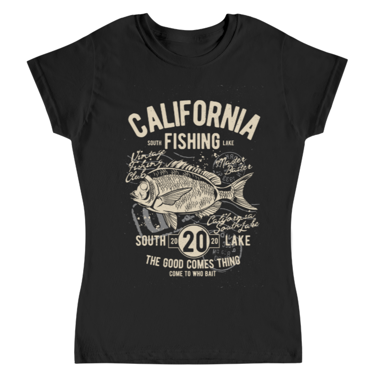 Playera Vintage California Fishing - Mujer