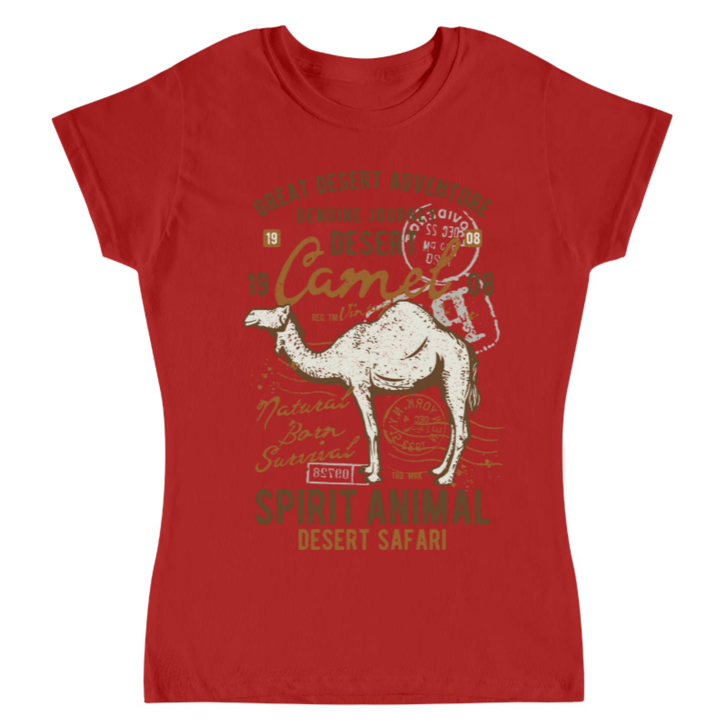 Playera Vintage Desert Camel - Mujer