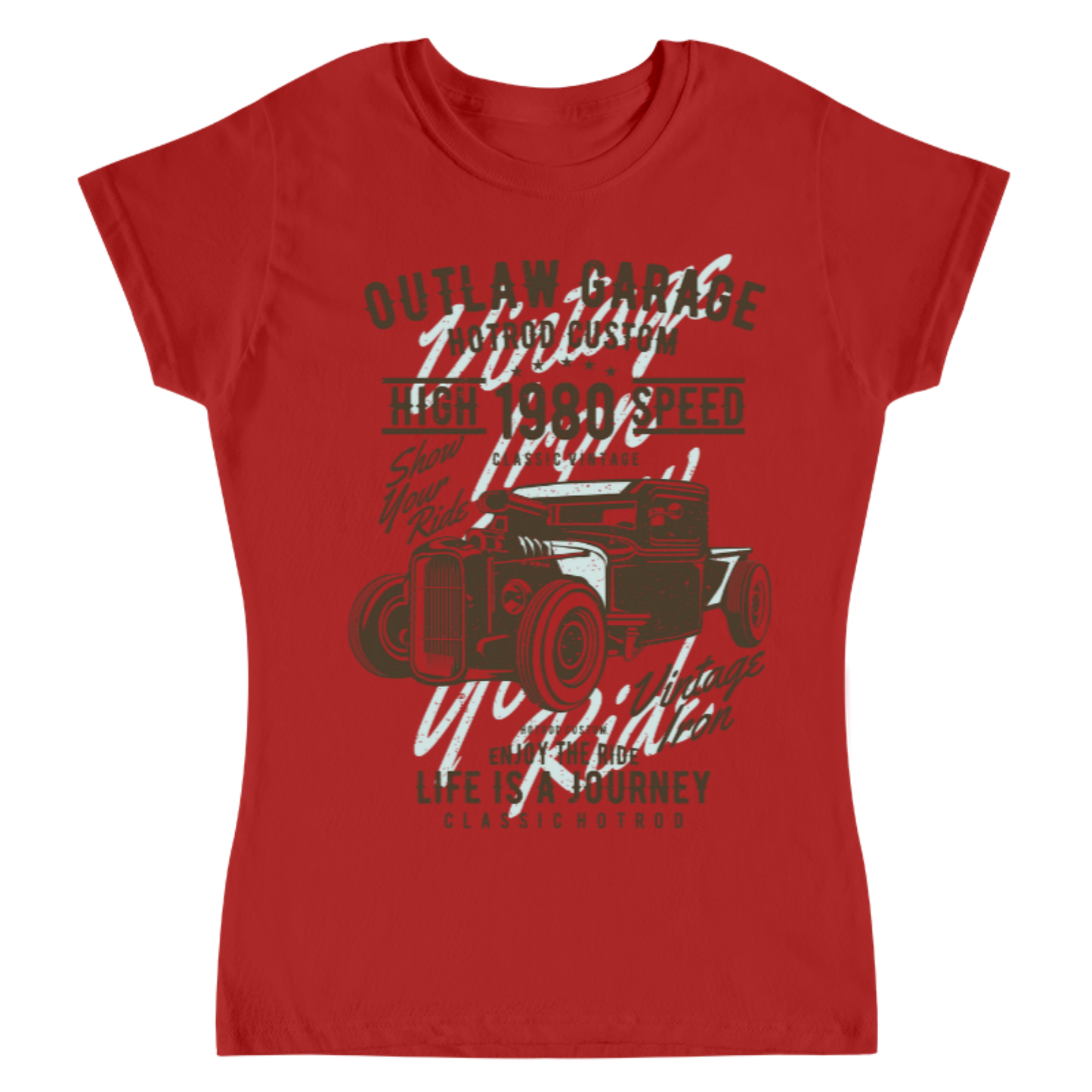 Playera Vintage Outlaw Garage - Mujer