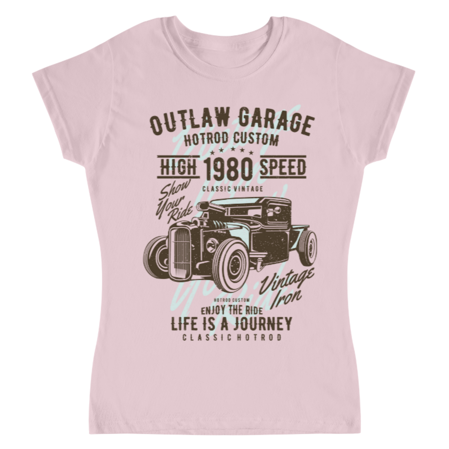 Playera Vintage Outlaw Garage - Mujer