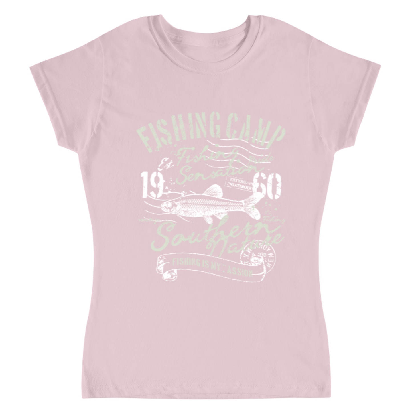 Playera Vintage Fishing Camp - Mujer