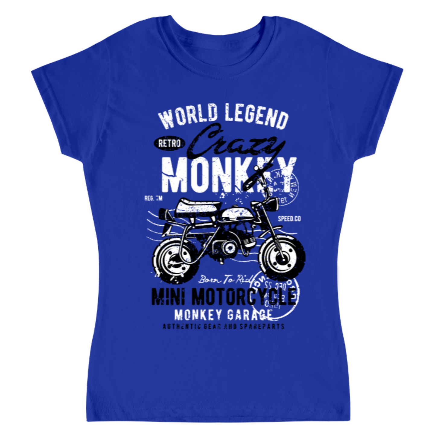 Playera Crazy Monkey Motorcycle - Mujer