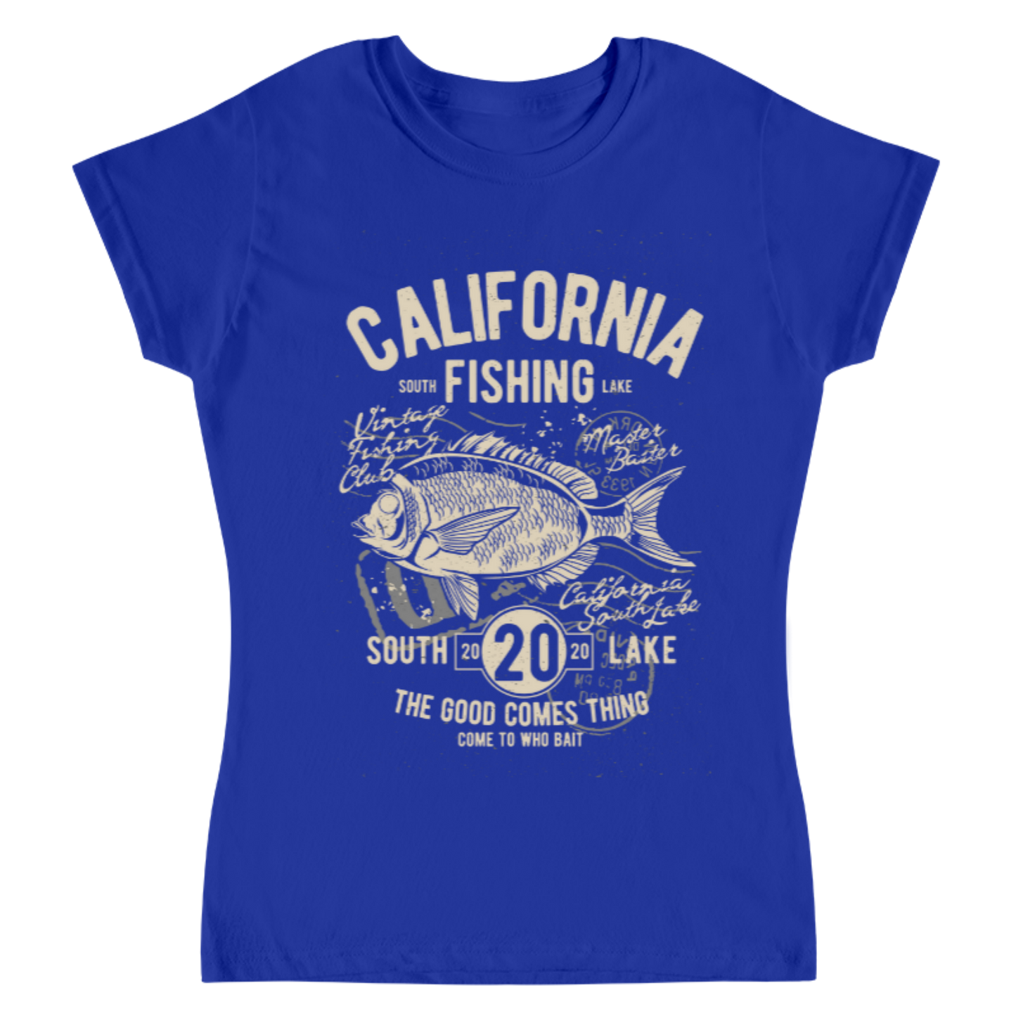 Playera Vintage California Fishing - Mujer
