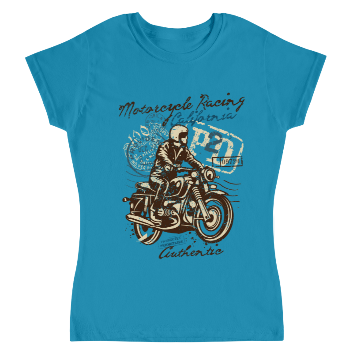 Playera Vintage Motorcycle Racing - Mujer
