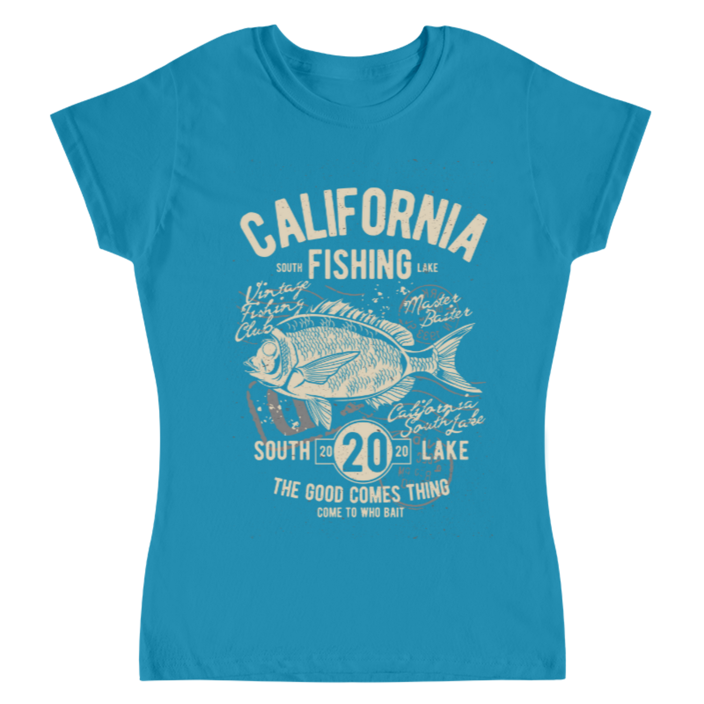 Playera Vintage California Fishing - Mujer