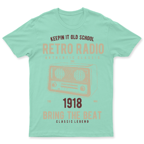 Playera Vintage Retro Radio - Hombre