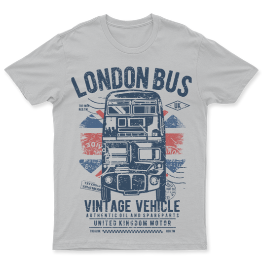 Playera Vintage London Bus - Hombre