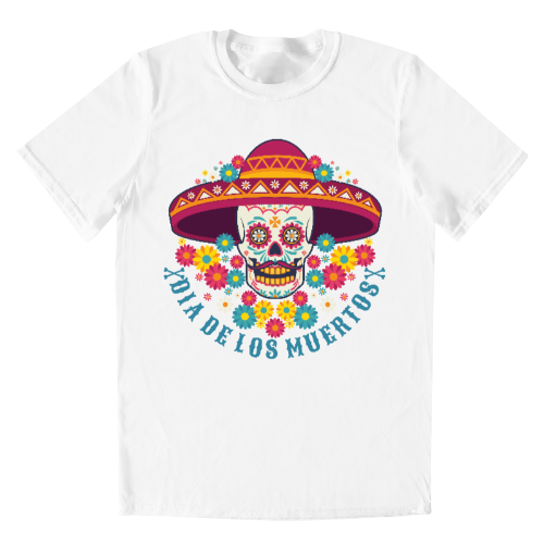 Playera Día de los Muertos Blanca - Hombre